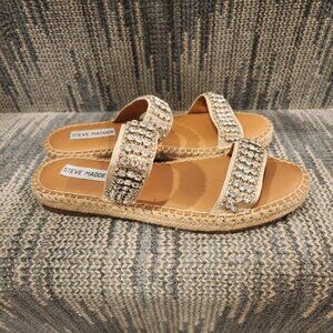 Steve Madden Silver Embellished Sandals